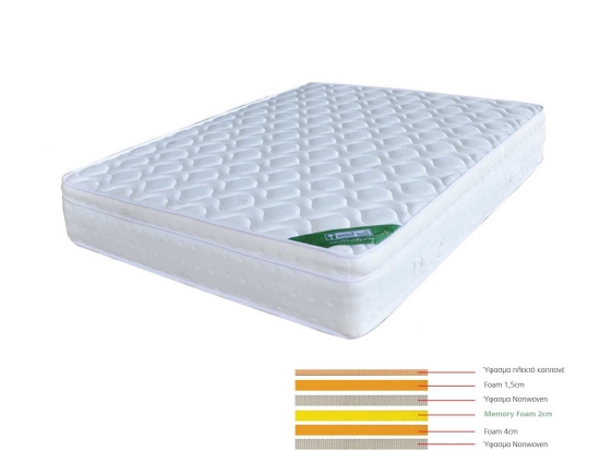 Στρώμα Memory Foam E2011,4B 200X150X28 cm Διπλό