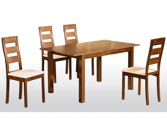 Σετ Τραπεζαρία Miller E781,1S 120X80X74 cm 4 Θέσεων
