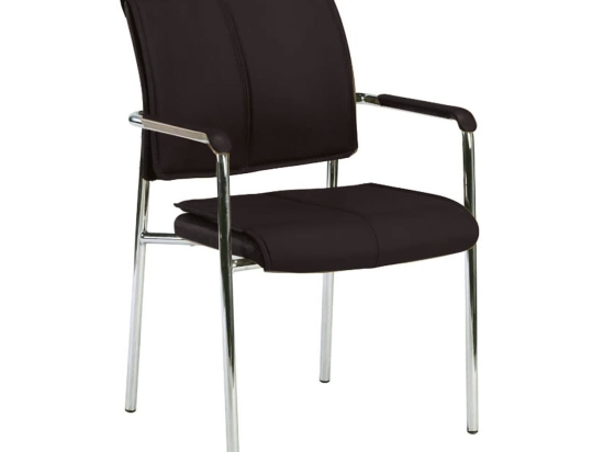 Καρέκλα Υποδοχής Elder Black EO564 50x45x81 cm Σετ 5τμχ