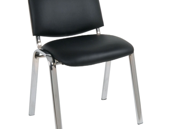 Καρέκλα Υποδοχής Sigma Black EO550.10 55x50x79 cm Σετ 6τμχ