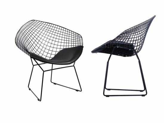 Πολυθρόνα Saxon Black Ε5149  57X56X84 cm Σετ 4τμχ