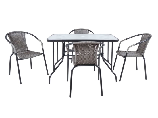 Σετ Τραπεζαρία Baleno Grey Ε240,4 110X60X71 cm 4 Θέσεων