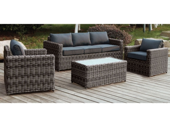 Σετ Σαλόνι Arizona Grey-Brown Ε6734,0 195X77X73 cm 5 Θέσεων