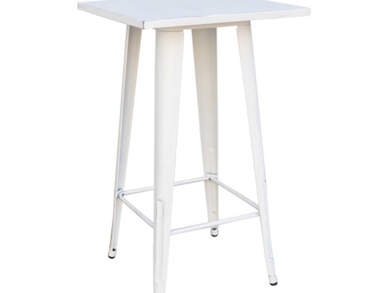 Τραπέζι Bar Relix Antique White Ε5203,12 60Χ60Χ101 cm