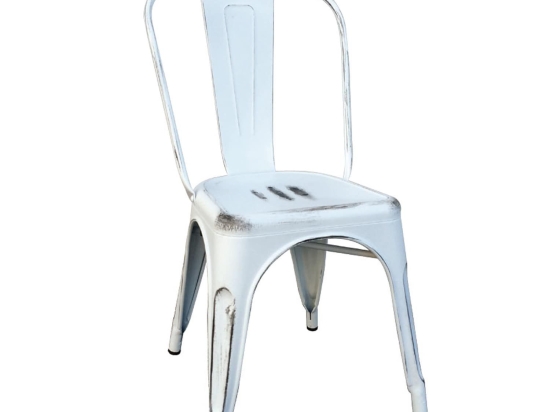 Καρέκλα Relix Antique White Ε5191,12 45Χ51Χ85 cm Μέταλλο
