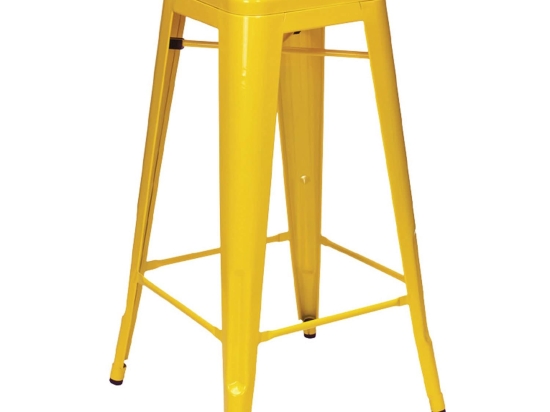 Σκαμπό Μπάρ Relix Yellow Ε5190,9 43X43Χ76 cm Μέταλλο