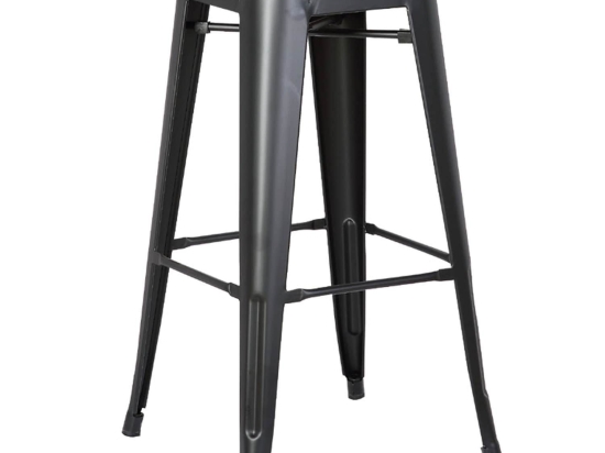 Σκαμπό Μπάρ Relix Black Mat Ε5190,1M 43X43Χ76 cm Μέταλλο