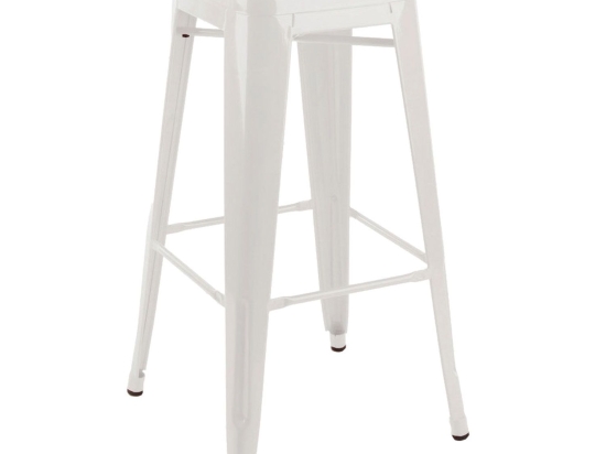 Σκαμπό Μπάρ Relix White Ε5190 43X43Χ76 cm Μέταλλο