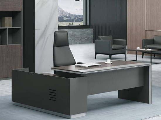 Γραφείο Advance ΕΟ820,R Δεξιά Γωνία  220x90/160x40 (H.75)cm Wallnut-Grey