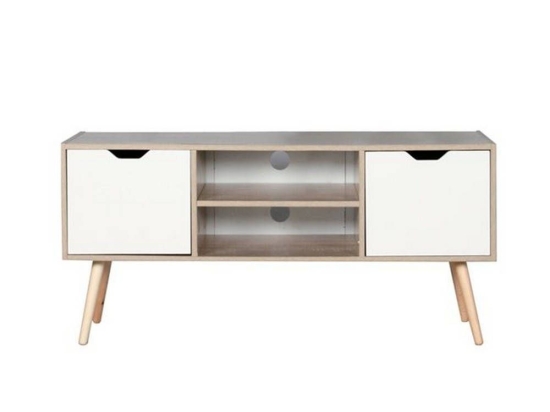 Έπιπλο Τηλεόρασης Alina Ε747,1 120x38x58cm Sonoma-White Μελαμίνη
