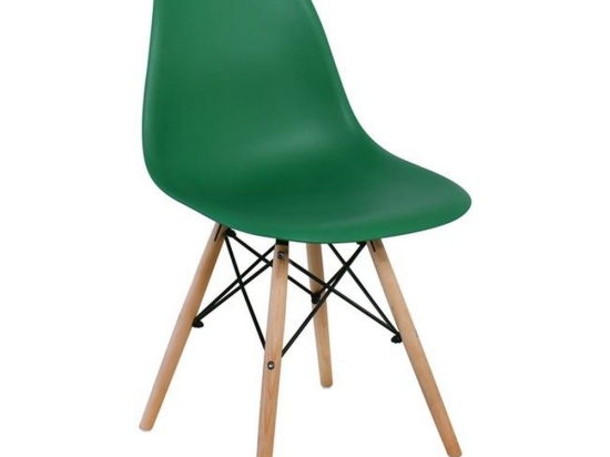 Καρέκλα Art Wood ΕΜ123,4W 46x52x82cm Green Σετ 4τμχ Ξύλο,Πολυπροπυλένιο