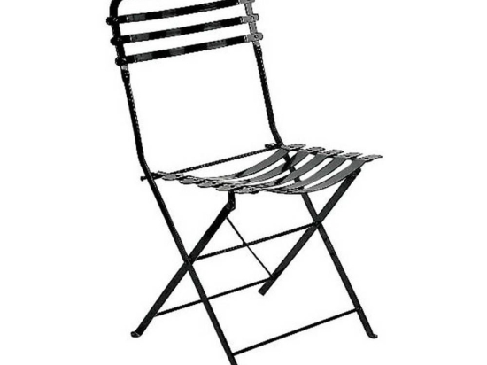 Καρέκλα Πτυσσόμενη Ζαππείου Ε517,7 45x45x84cm Black