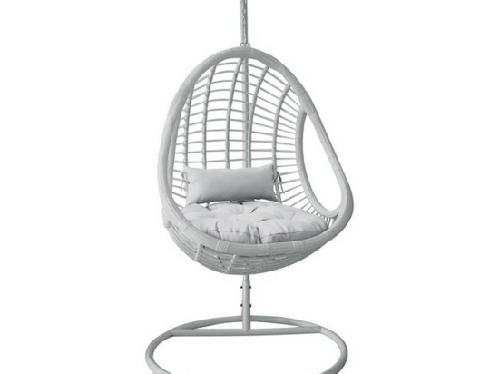 Κρεμαστή Πολυθρόνα Macan-II Ε6759,1 D.105 H.200cm White/Μαξιλάρι White