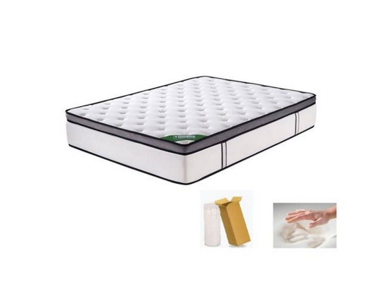 Στρώμα Mini Pocket+Memory Foam+Latex Ε2052,2 Μονής Όψης 160x200x32cm (Roll Pack) Υπέρδιπλo