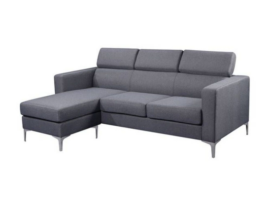 Καναπές Γωνία Dover Αναστρέψιμος Grey Ε9929,4 198x149x86 H.74/89cm Ύφασμα