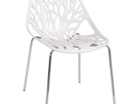 Καρέκλα Linea White ΕΜ120,1W 54x51x81cm Σετ 6τμχ Μέταλλο,Πολυπροπυλένιο