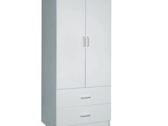 Ντουλάπα Closet White Ε8384,1 80x50x180cm Δίφυλλη Μελαμίνη