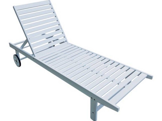 Ξαπλώστρα Lugano White Acacia Ε229,2 65x196x32cm