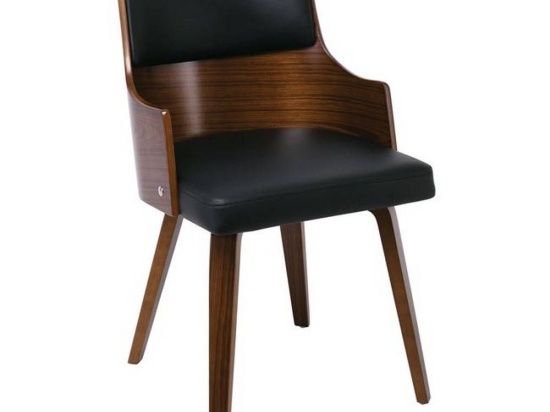 Πολυθρόνα Eμερσον Walnut/Black Ε7513,1 48x53x79cm