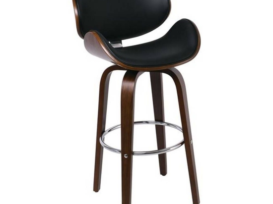 Σκαμπό Μπαρ Gomez Black Ε510,1 54x53x76/107cm Ξύλο,Τεχνόδερμα