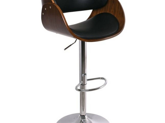 Σκαμπό Μπαρ Joy Black ΕΜ105,1 58x51x62/92-83/113cm Μέταλλο,Ξύλο
