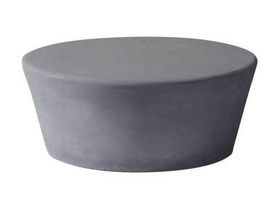 Τραπέζι Σαλονιού Concrete Cement Grey Ε6209 D.75 H.30cm