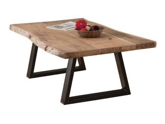 Τραπέζι Σαλονιού Lizard Slim Acacia Natural/Black ΕΑ7101,S 115x65x40cm Μέταλλο,Ξύλο