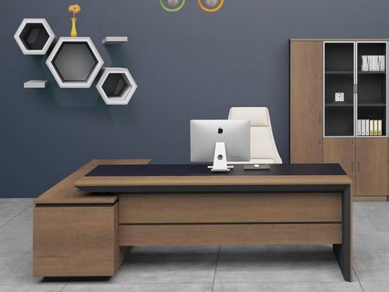 Γραφείο Proline Δεξιά Γωνία Dark Wallnut/Black ΕΟ811,R 200x90/180x50 (H.75)cm