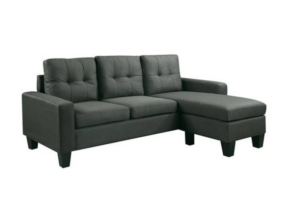 Καναπές Γωνία Port Dark Grey Ε9920,1 185x128x75 H.86cm Ξύλο,Ύφασμα