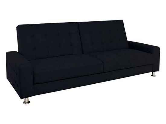 Καναπές Κρεβάτι Moby Black Ε9569,8 217x80x81 Μέταλλο,Ύφασμα