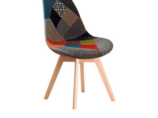 Καρέκλα Martin Patchwork ΕΜ136,82 49x57x82cm Σετ 4τμχ Ξύλο,Ύφασμα