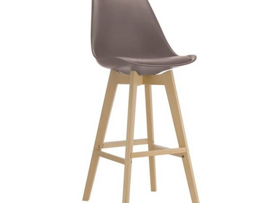 Σκαμπό Μπαρ Martin Sand Beige ΕΜ147,9 48x58x71/110cm Σετ 4τμχ Ξύλο,Πολυπροπυλένιο