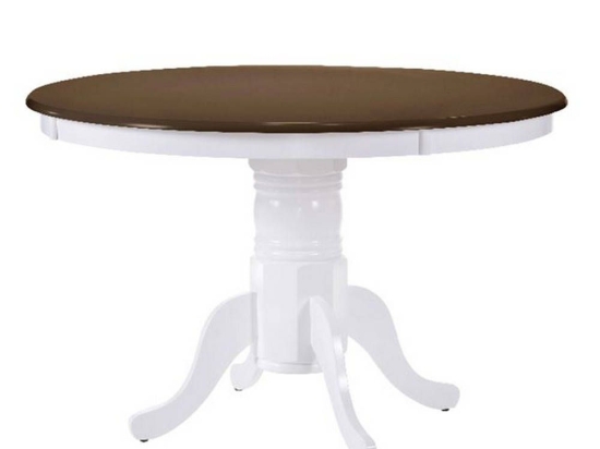 Τραπέζι Nirvana White/Wallnut Ε7059,5 D. 106 x75cm Mdf