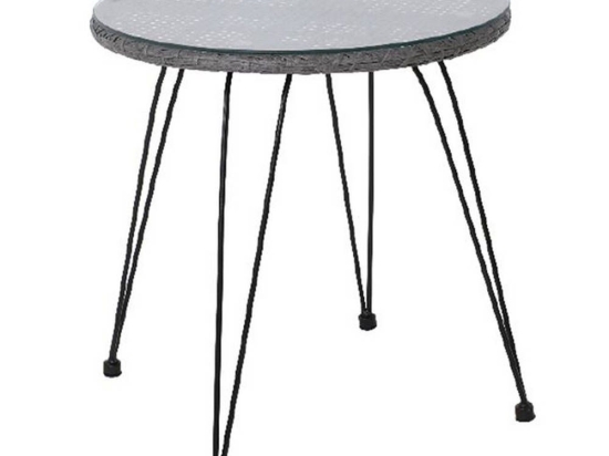 Τραπέζι Salsa Black/Grey Ε244,Τ1 D.52x53cm