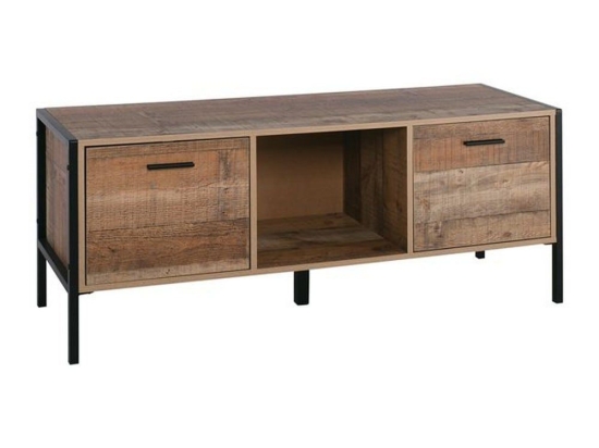 Τραπέζι Σαλονιού Pallet-W Antique Oak Ε8436,W 124x60x40cm Μελαμίνη,Μέταλλο
