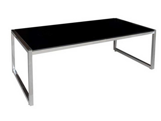 Τραπεζάκι Σαλονιού Action ΕΜ748,1 120x60x45cm Black Ατσάλι,Γυαλί
