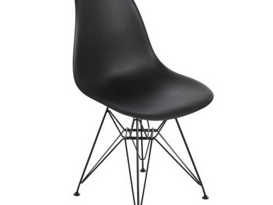 Καρέκλα Art ΕΜ127,2 46x55x82cm Black Σετ 4τμχ Μέταλλο,Πολυπροπυλένιο