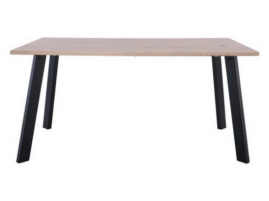 Τραπέζι Baxter ΕΜ828 160x90x75cm Black Sonoma Mdf,Μέταλλο