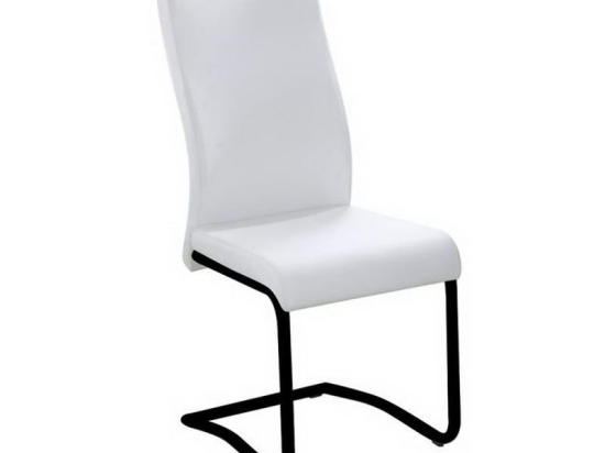 Καρέκλα Benson ΕΜ931,1Μ 46x52x97cm Black Ecru Σετ 4τμχ Μέταλλο,PVC