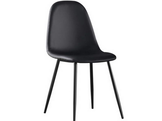 Καρέκλα Celina ΕΜ907,4ΜP 45x54x85cm Black Σετ 4τμχ Μέταλλο,PVC