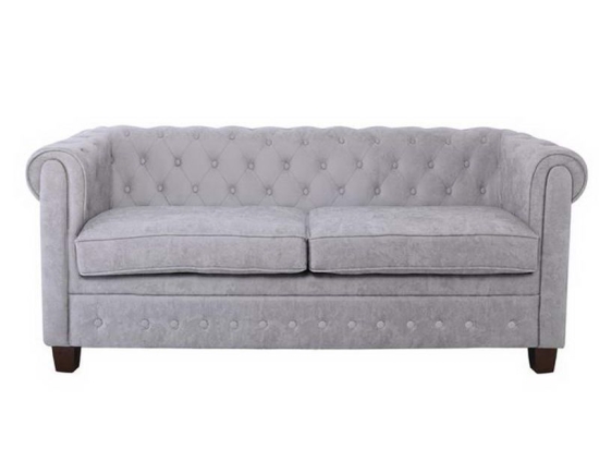 Καναπές Διθέσιος Chesterfield-W Ε9420,24 153x82x80cm Antique Grey Ύφασμα