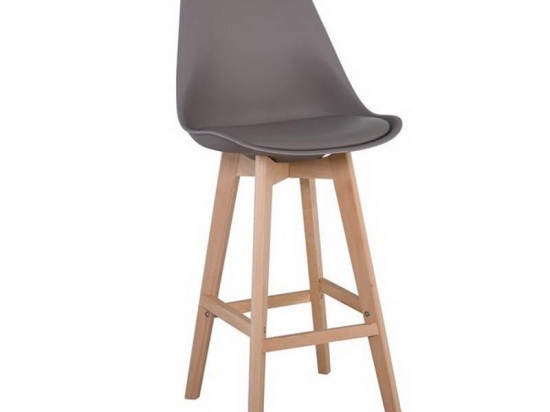 Σκαμπό Bar Martin ΕΜ147,91 49x54x67/106cm Sand-Beige Σετ 4τμχ Ξύλο,Πολυπροπυλένιο