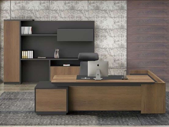 Γραφείο Αριστερή Γωνία Proline ΕΟ964,L 220x90/200x40 H.76cm Black-Walnut