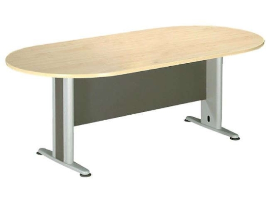 Τραπέζι Συνεδρίου Oval ΕΟ131,1 Dark Grey/Beech 240x120cm