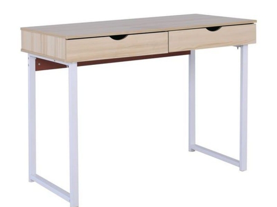 Γραφείο Με 2 Συρτάρια ΕΟ403,2Α 100x48x75cm White - Maple