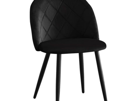 Καρέκλα Bella ΕΜ759,4 50x56x80cm (Σετ 4τμχ) Black Μέταλλο,Ύφασμα