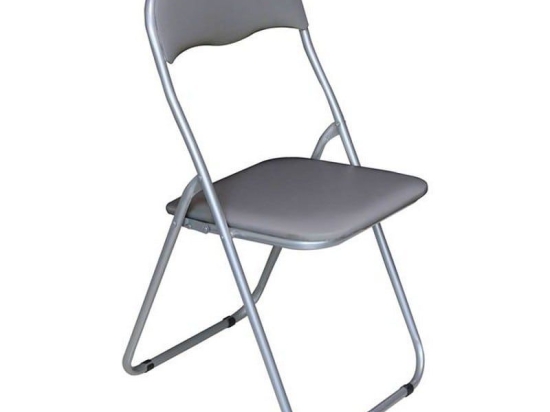 Καρέκλα Πτυσσόμενη Linda Ε557,5 43x46x80cm (Σετ 6τμχ) Grey Μέταλλο,PVC