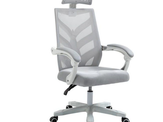 Πολυθρόνα Γραφείου Διευθυντή BF2985 ΕΟ606,2 60x66x111/121cm White - Grey