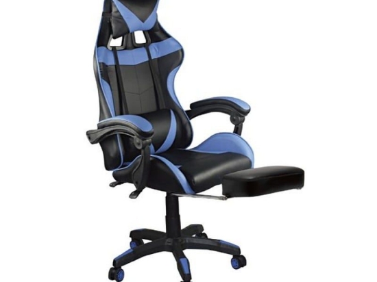 Πολυθρόνα Γραφείου Με Υποπόδιο Gaming Relax BF7860 ΕΟ581,2 63x70x117/127cm Black - Blue