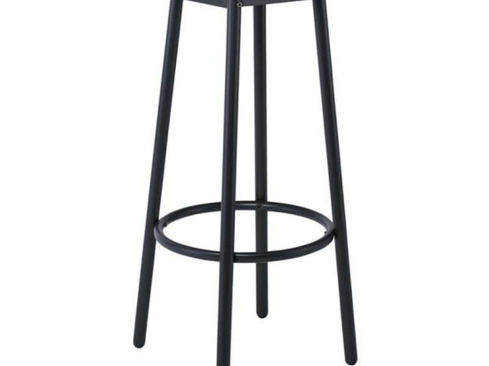 Σκαμπό Bar Mayer ΕΜ9798,2 33x33x75cm (Σετ 4τμχ) Anthracite-Walnut Mdf,Μέταλλο